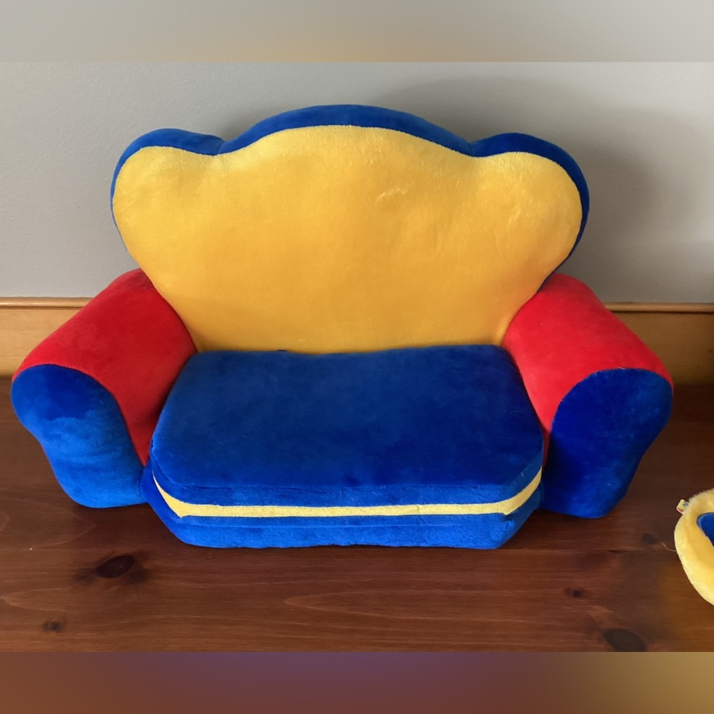 Build-A-Bear Blue and Yellow Plush Couch - Picture 4 of 9